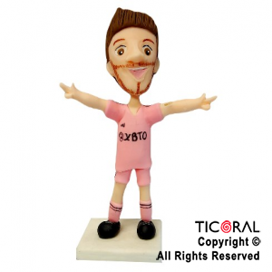 ADORNO JUGADOR FUTBOL MESSI INTER PORCELANA FRIA G x 1
